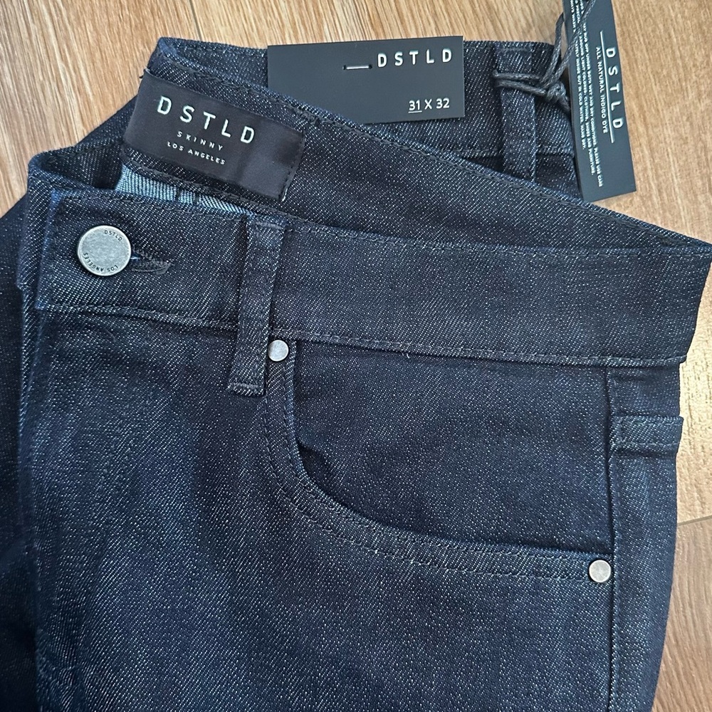 DSTLD Men’s Skinny Jeans, Resin Rinse (Timber), 31x32